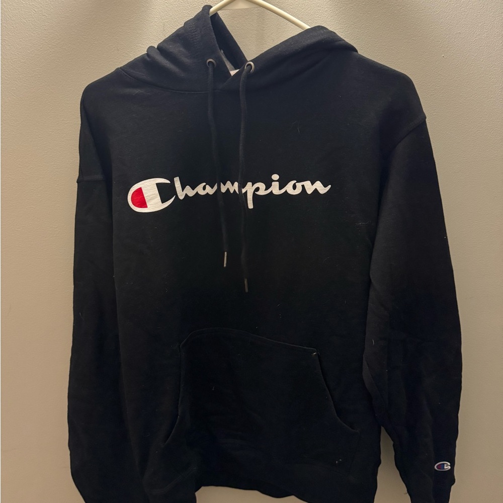 Black champion hoodie